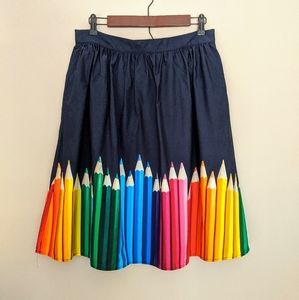 Colored Pencil Patterned Skirt
